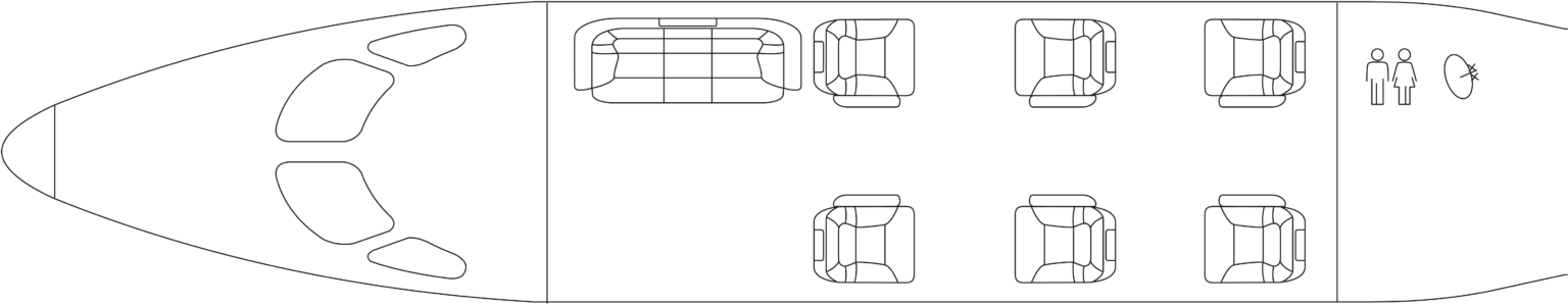 Floor plan of Citation Latitude OE-GLC